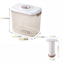 Recipiente Hermético al Vacío con Bomba Manual. Sin BPA y de Larga Conservación (4.6L). Set de 2 piezas. Vasija. Caja de almacenamiento sellada.