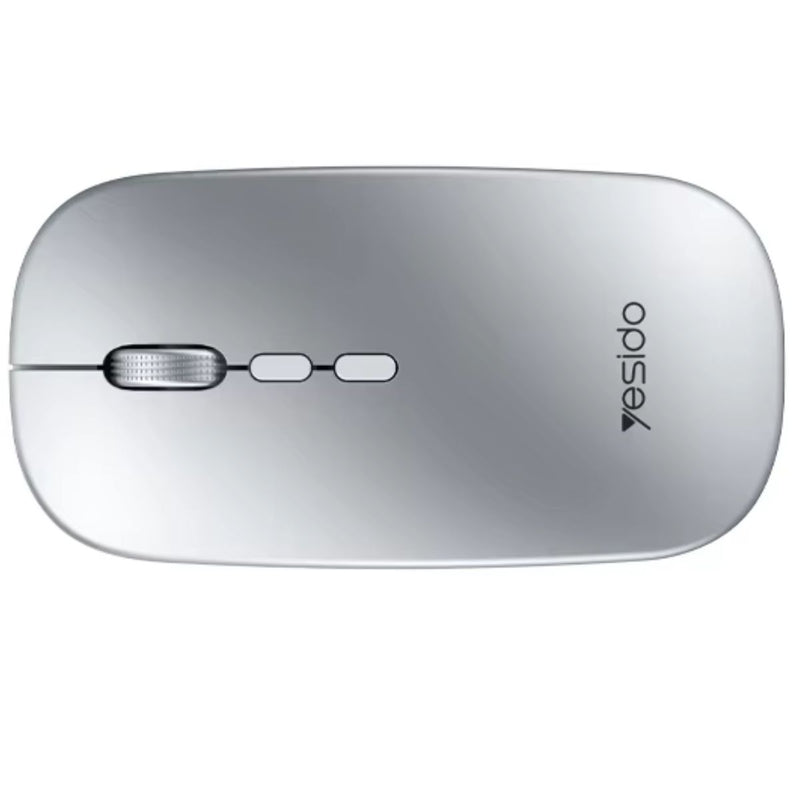 Mouse inalámbrico 4G, compatible con laptops y PCs. Color gris. Ratón para computadora.