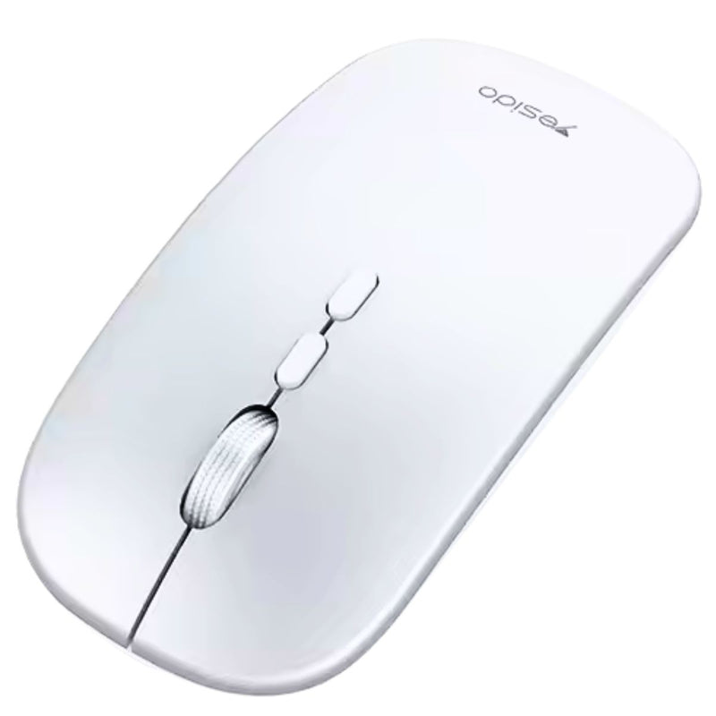 Mouse inalámbrico 4G, compatible con laptops y PCs. Color gris. Ratón para computadora.