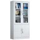 Estante metálico archivador de 4 puertas y 4 tablillas. Armario de metal para almacenaje de archivos