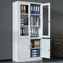 Estante metálico archivador de 4 puertas y 4 tablillas. Armario de metal para almacenaje de archivos