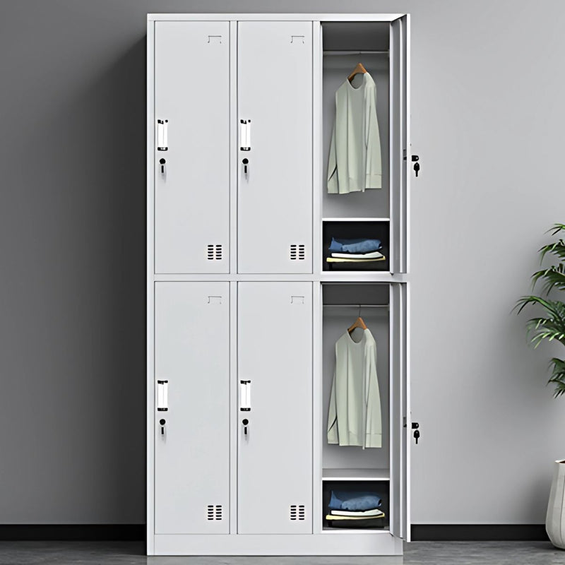 Lockers 6 casillas con Llaves y Respiraderos. Casilleros metálicos.