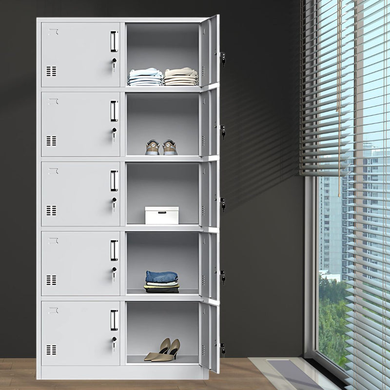 Lockers 10 casillas con Llaves y Respiraderos. Casilleros metálicos.