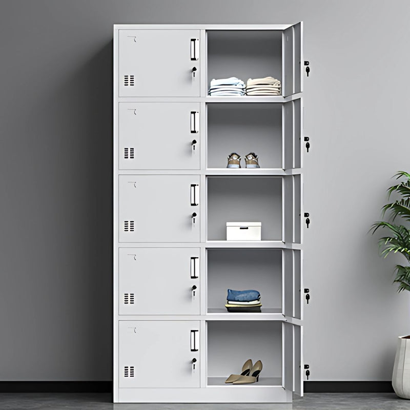 Lockers 10 casillas con Llaves y Respiraderos. Casilleros metálicos.