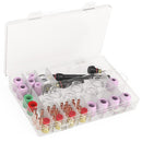 Consumibles boquillas para Antorcha TIG WP-17/18/26. (Kit de 71 piezas). Consumibles de Soldadura en Cobre, pirex transparente y Cerámica. Juego kit