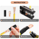 Terminales electricos Recubiertos de Cobre con 80 Cubiertas Protectores y Tubos Termocontraíbles (Juego de 160 piezas). Conjunto de conectores eléctricos.