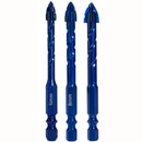 Brocas Punta De Flecha Para Vidrio, Azulejos porcelanato  Y Cerámica. (Set De 3 Piezas) 6Mm, 8Mm, 10Mm.