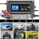 Cargador De Batería Inteligente De 10 Amperios, 12V/24V. Cargador Rápido Alta Potencia.