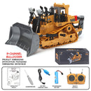 Excavadora Buldócer a control remoto. Juguete para niños. Con brazo móvil y luces. Bulldozer.