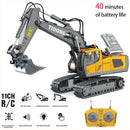 Excavadora a control remoto. Juguete para niños. De 11 canales con brazo móvil y rotación 680°.