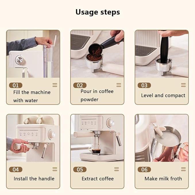 Máquina de café Espresso. Cafetera Multifuncional 20bar. Con espumador y pantalla táctil. Máquina de café.