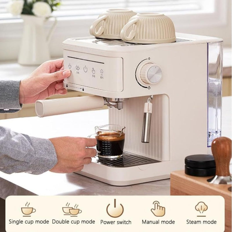 Máquina de café Espresso. Cafetera Multifuncional 20bar. Con espumador y pantalla táctil. Máquina de café.