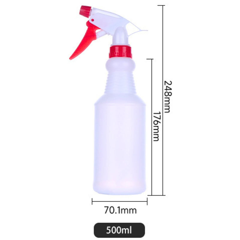 Botella con atomizador plástico 500ML. Spray Rociador de Líquidos. Envase aspersor para limpieza o jardín. Pulverizador.