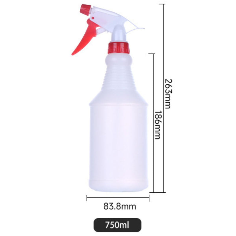 Botella con atomizador plástico 750ML. Spray Rociador de Líquidos. Envase aspersor para limpieza o jardín. Pulverizador.
