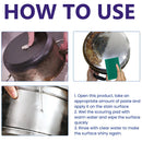 Limpiador de acero inoxidable. Elimina Óxido, Grasa y Manchas. Pasta limpiadora 100g.