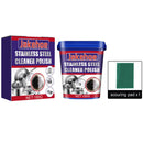 Limpiador de acero inoxidable. Elimina Óxido, Grasa y Manchas. Pasta limpiadora 100g.