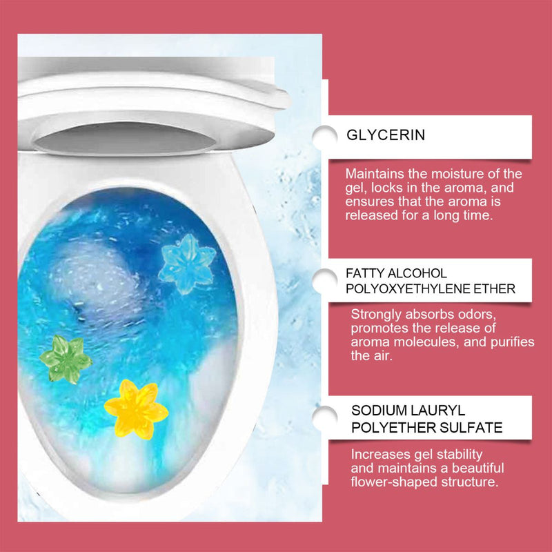 Gel limpiador para inodoros. (Pack de 4 unidades) Discos de gel desodorante para limpieza de sanitarios. Sanitizador