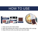 Cera crema Pulidora para Metales. (100g) Elimina el Óxido de Superficies Metálicas. Limpiador Pulir y Restaurador de Acero Inoxidable.