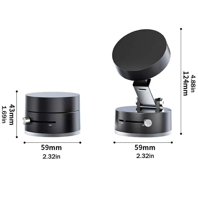 Soporte para telefono con chupas para cualquier superficie. Base para celular s magnetico y tiene succionadores activados por palanca