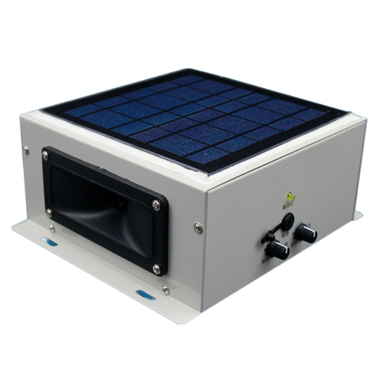 Repelente de Aves con Panel Solar. Ahuyentador de pájaros con ruido de Doble Frecuencia 8 kHz a 55 kHz. Ideal para proteger cultivos. Espantapajaros.