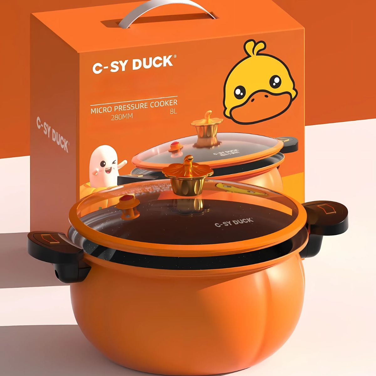 Olla de presión 8L antiadherente con tapa.