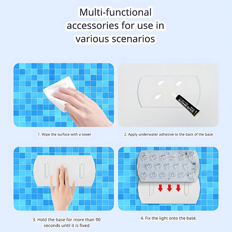 Luces de piscina. Luz LED sumergible. Ideal para exteriores. Foco lampara a control remoto. 16 colores IP68. 9x2.3cm