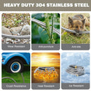 Manguera de acero inoxidable para jardín 25FT (7.5M). Con boquilla multifunción. Manguera de agua resistente.