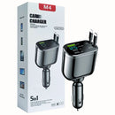 Cargador de Auto 5-en-1 con USB 3.1 y Tipo C . Carga Rápida Universal para celulares y otros Dispositivos. Cargador de carro para celular. Cable 100W