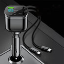 Cargador de Auto 5-en-1 con USB 3.1 y Tipo C . Carga Rápida Universal para celulares y otros Dispositivos. Cargador de carro para celular. Cable 100W