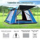 Tienda de acampar para 3-4 personas. Tienda para acampar impermeable 215x215x142cm. Ideal para exteriores y camping.