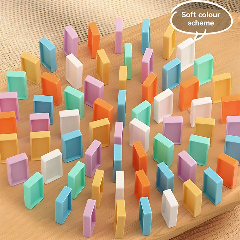 Juguete Tren de Dominó Eléctrico para Niños - Juego Interactivo con 60 Bloques, Educativo y Divertido.