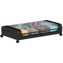 Organizador de Ropa Zapatos Bajo Cama Con Ruedas. Cajón de Almacenaje 31.5 x 17.3 x 6.3”. Caja almacenamiento con ventana transparente