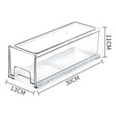 Organizador de Nevera Transparente Mediana. Gaveta de Almacenamiento para Alimentos (30 x 21.5 x 15 cm). Caja de acrilico para refrigerador