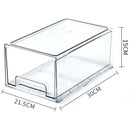 Organizador de Nevera Transparente Extragrande. Gaveta de Almacenamiento para Alimentos (30 x 21.5 x 15 cm). Caja de acrilico para refrigerador