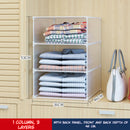 Organizador de Closet Baño Toallas. Estantes Apilables para Armario Lavandería. 1 columnas 3 capas. 47x55x37cm.