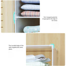 Organizador de Closet Baño Toallas. Estantes Apilables para Armario Lavandería. 1 columnas 3 capas. 47x55x37cm.