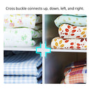 Organizador de Closet Baño Toallas. Estantes Apilables para Armario Lavandería. 2 columnas 6 capas. 73x108x47cm.