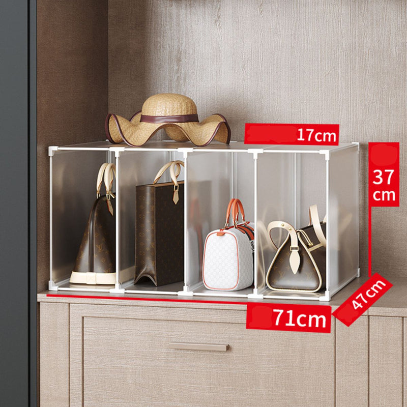 Organizador de Bolsos con Separadores. 4 columnas 1 capa. 71x47x37 cm.