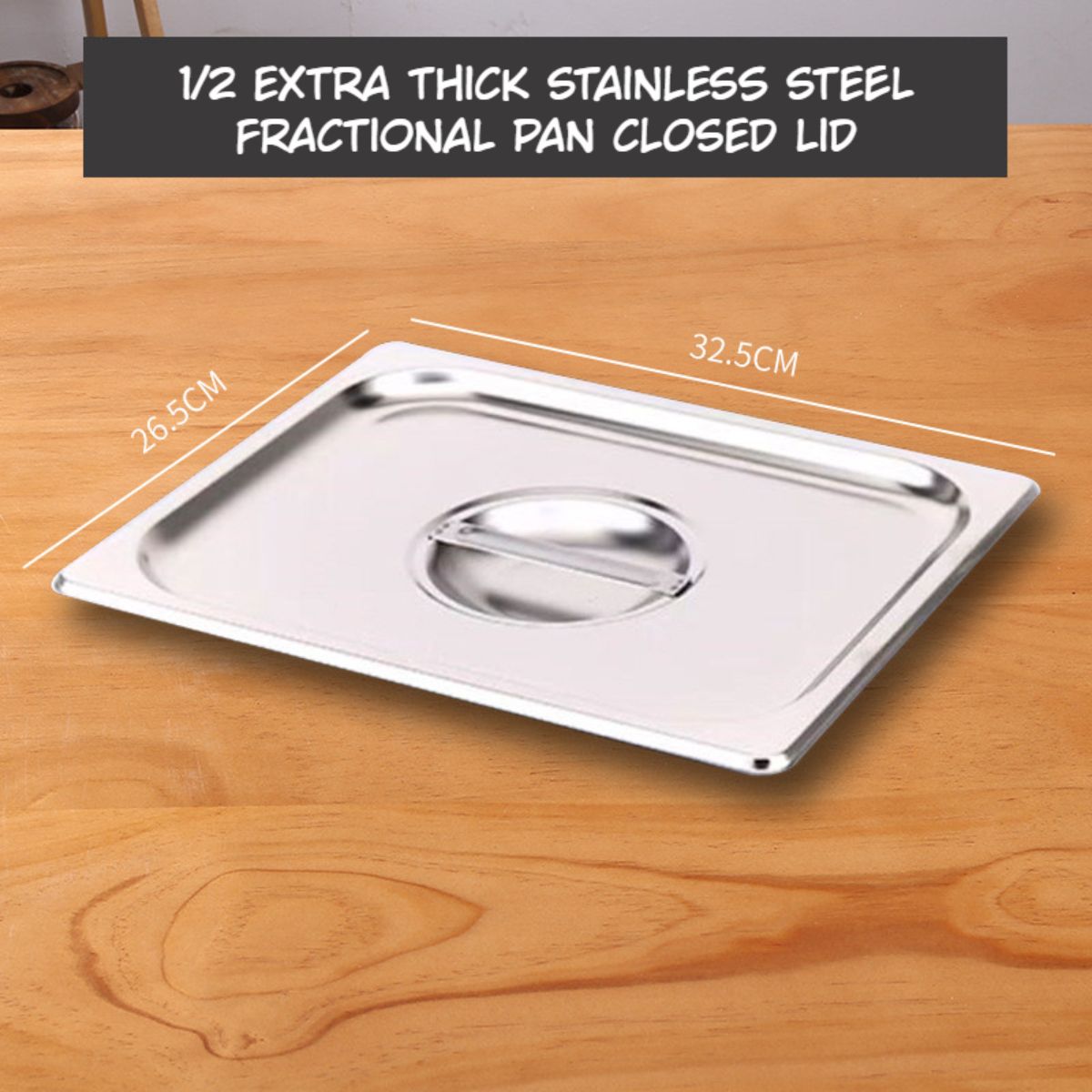 Tapas de Bandejas GN de Acero Inoxidable para Buffet Hoteles Restaurantes Catering Gn 1/2. (No incluye bandeja). Gastronorm