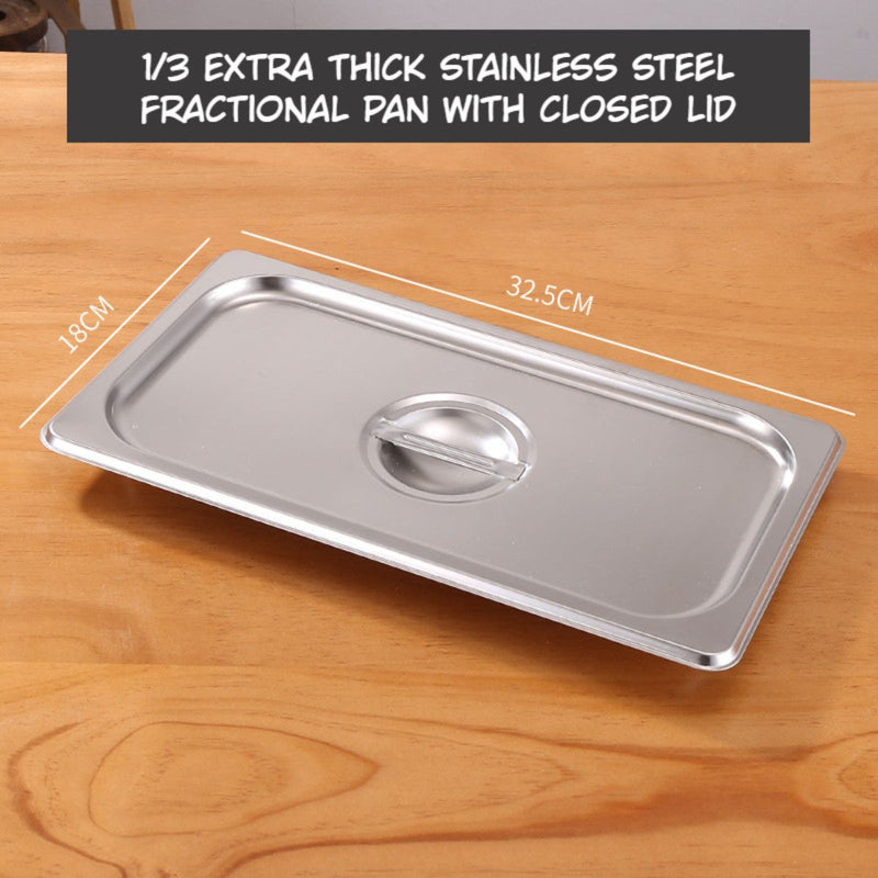 Tapas de Bandejas GN de Acero Inoxidable para Buffet Hoteles Restaurantes Catering Gn 1/3. (No incluya bandeja). Gastronorm