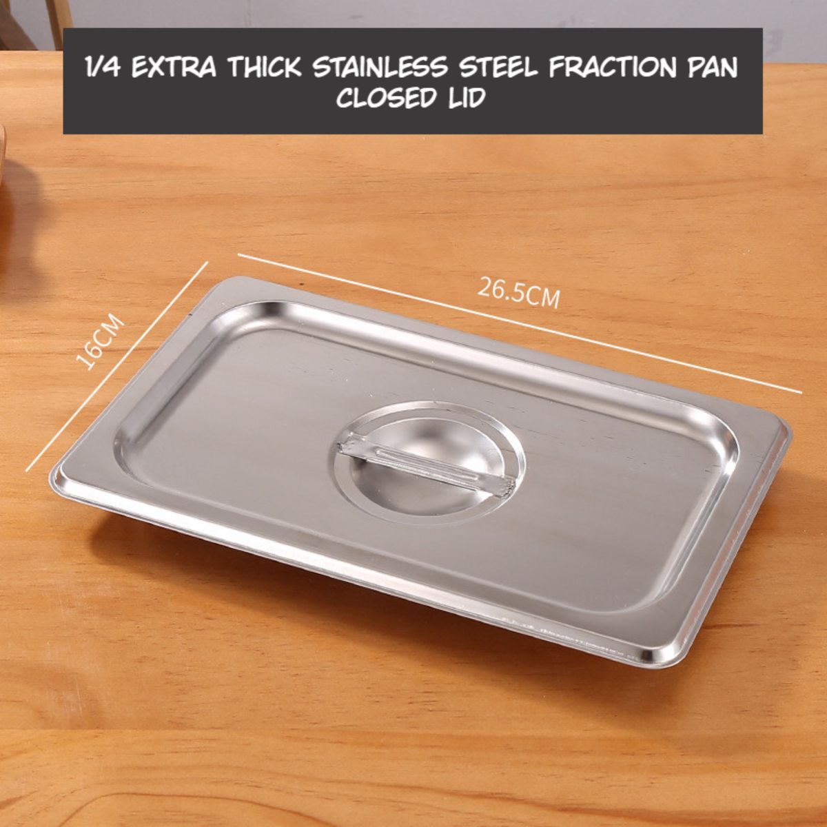 Tapas de Bandejas GN de Acero Inoxidable para Buffet Hoteles Restaurantes Catering Gn 1/4. (No incluya bandeja). Gastronorm