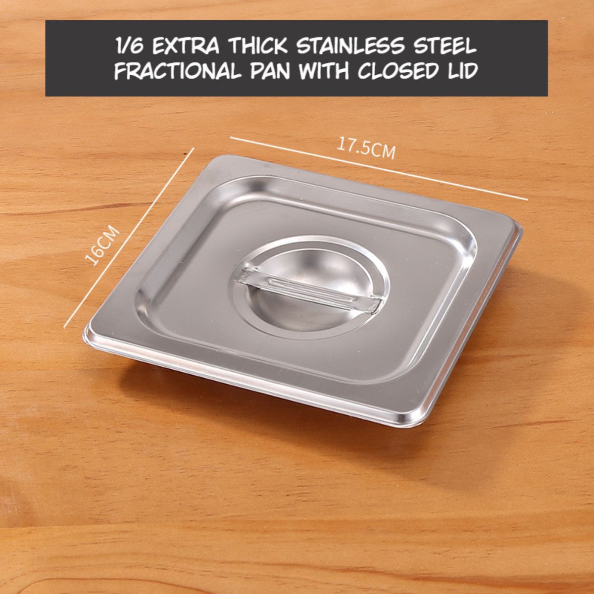 Tapas de Bandejas GN de Acero Inoxidable para Buffet Hoteles Restaurantes Catering Gn 1/6. (No incluye bandeja). Gastronorm