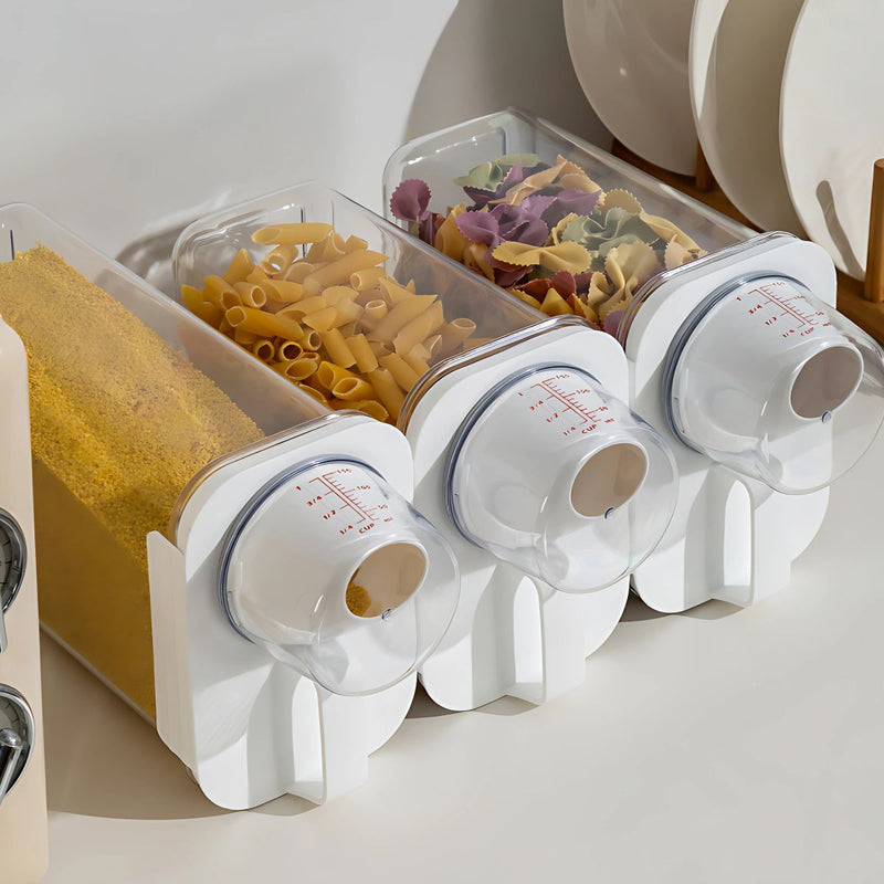 Recipiente Hermético 1100ml con tapa medidora. Ideal para alimentos Secos.