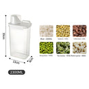 Recipiente Hermético 2300ml con tapa medidora. Ideal para alimentos Secos.