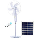Abanico Solar 18" De Pedestal Recargable Con Energía Solar. Ventilador De Piso Portátil Con Panel Solar. Incluye Control Remoto.