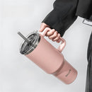 Botella de agua termo de 44oz. Vaso térmico de acero inoxidable. Color rosado.