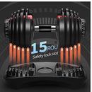 Mancuerna pesa Ajustable con Peso Regulable de 2,5 a 24 kg para Entrenamiento en Casa.