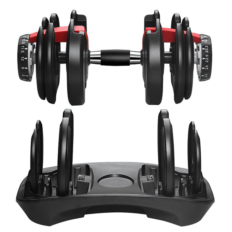 Mancuerna pesa Ajustable con Peso Regulable de 2,5 a 24 kg para Entrenamiento en Casa.