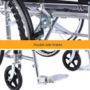 Silla de ruedas plegable de 24” Cubo Sanitario Desmontable. Soporta hasta 100kg. Multifunción.