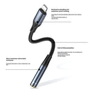 Adaptador Lightning Y Jack 3.5Mm.  Plug & Play. Cable Ideal Para Apple: Iphone & Ipad. Largo: 12cm.